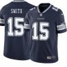 Navy Devin Smith Cowboys #15 Stitched American Football Jersey Custom Sewn-on Patches Mens Womens Youth