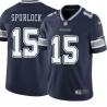 Navy Micheal Spurlock Cowboys #15 Stitched American Football Jersey Custom Sewn-on Patches Mens Womens Youth