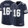 Navy Damon Hodge Cowboys #16 Stitched American Football Jersey Custom Sewn-on Patches Mens Womens Youth