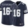 Navy Vinny Testaverde Cowboys #16 Stitched American Football Jersey Custom Sewn-on Patches Mens Womens Youth