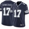 Navy Harold Carmichael Cowboys #17 Stitched American Football Jersey Custom Sewn-on Patches Mens Womens Youth