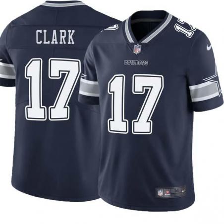 Navy Mike Clark Cowboys #17 Stitched American Football Jersey Custom Sewn-on Patches Mens Womens Youth