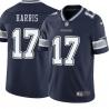 Navy Dwayne Harris Cowboys #17 Stitched American Football Jersey Custom Sewn-on Patches Mens Womens Youth