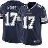 Navy Kellen Moore Cowboys #17 Stitched American Football Jersey Custom Sewn-on Patches Mens Womens Youth