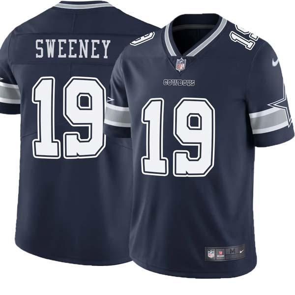 Navy Kevin Sweeney Cowboys #19 Stitched American Football Jersey Custom Sewn-on Patches Mens Womens Youth