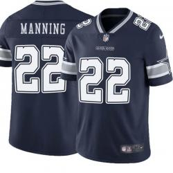 Navy Wade Manning Cowboys #22 Stitched American Football Jersey Custom Sewn-on Patches Mens Womens Youth