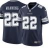 Navy Wade Manning Cowboys #22 Stitched American Football Jersey Custom Sewn-on Patches Mens Womens Youth