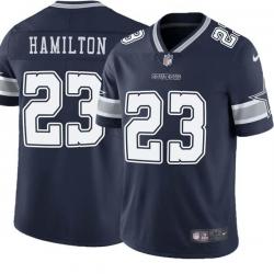 Navy Jakar Hamilton Cowboys #23 Stitched American Football Jersey Custom Sewn-on Patches Mens Womens Youth