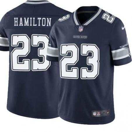 Navy Jakar Hamilton Cowboys #23 Stitched American Football Jersey Custom Sewn-on Patches Mens Womens Youth