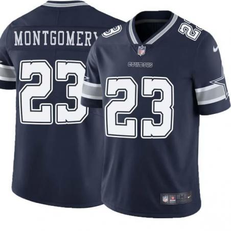 Navy Mike Montgomery Cowboys #23 Stitched American Football Jersey Custom Sewn-on Patches Mens Womens Youth