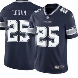 Navy Obert Logan Cowboys #25 Stitched American Football Jersey Custom Sewn-on Patches Mens Womens Youth
