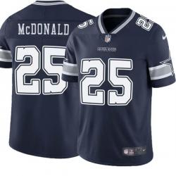 Navy Tommy McDonald Cowboys #25 Stitched American Football Jersey Custom Sewn-on Patches Mens Womens Youth