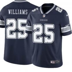 Navy Charlie Williams Cowboys #25 Stitched American Football Jersey Custom Sewn-on Patches Mens Womens Youth