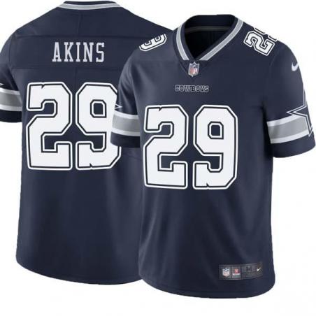 Navy Chris Akins Cowboys #29 Stitched American Football Jersey Custom Sewn-on Patches Mens Womens Youth
