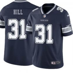 Navy Bill Hill Cowboys #31 Stitched American Football Jersey Custom Sewn-on Patches Mens Womens Youth