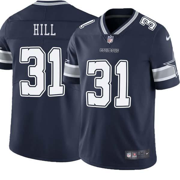 Navy Bill Hill Cowboys #31 Stitched American Football Jersey Custom Sewn-on Patches Mens Womens Youth