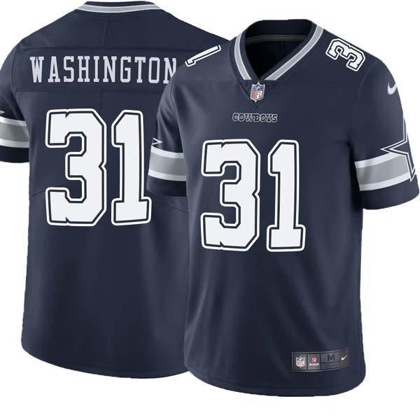 Navy Chauncey Washington Cowboys #31 Stitched American Football Jersey Custom Sewn-on Patches Mens Womens Youth