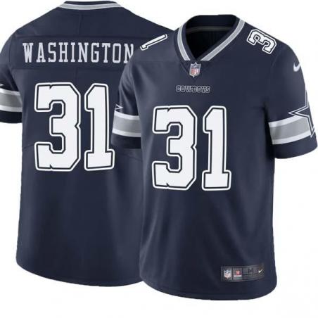 Navy Chauncey Washington Cowboys #31 Stitched American Football Jersey Custom Sewn-on Patches Mens Womens Youth