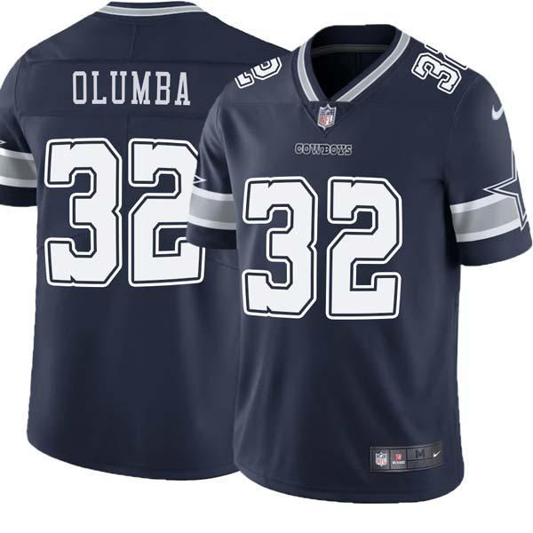 Navy Donovan Olumba Cowboys #32 Stitched American Football Jersey Custom Sewn-on Patches Mens Womens Youth