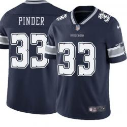 Navy Cyril Pinder Cowboys #33 Stitched American Football Jersey Custom Sewn-on Patches Mens Womens Youth