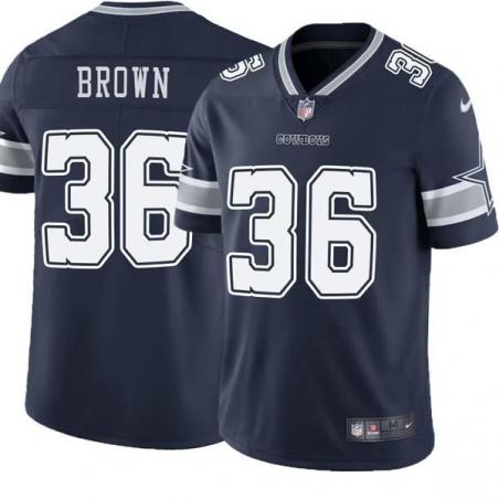 Navy Kyron Brown Cowboys #36 Stitched American Football Jersey Custom Sewn-on Patches Mens Womens Youth