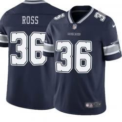 Navy Dominique Ross Cowboys #36 Stitched American Football Jersey Custom Sewn-on Patches Mens Womens Youth