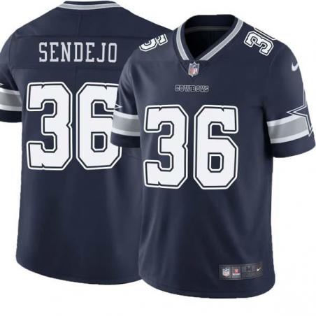 Navy Andrew Sendejo Cowboys #36 Stitched American Football Jersey Custom Sewn-on Patches Mens Womens Youth