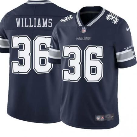 Navy Joe Williams Cowboys #36 Stitched American Football Jersey Custom Sewn-on Patches Mens Womens Youth