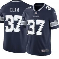 Navy Abram Elam Cowboys #37 Stitched American Football Jersey Custom Sewn-on Patches Mens Womens Youth