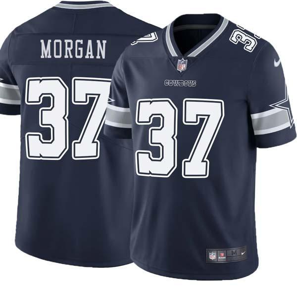 Navy Dennis Morgan Cowboys #37 Stitched American Football Jersey Custom Sewn-on Patches Mens Womens Youth