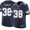 Navy Ron Francis Cowboys #38 Stitched American Football Jersey Custom Sewn-on Patches Mens Womens Youth