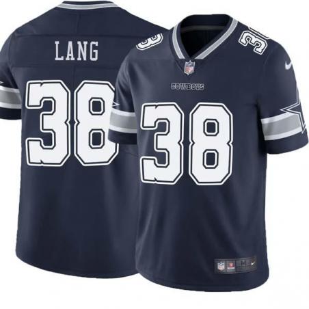 Navy David Lang Cowboys #38 Stitched American Football Jersey Custom Sewn-on Patches Mens Womens Youth