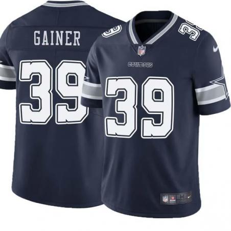 Navy Derrick Gainer Cowboys #39 Stitched American Football Jersey Custom Sewn-on Patches Mens Womens Youth
