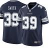 Navy Donald Smith Cowboys #39 Stitched American Football Jersey Custom Sewn-on Patches Mens Womens Youth