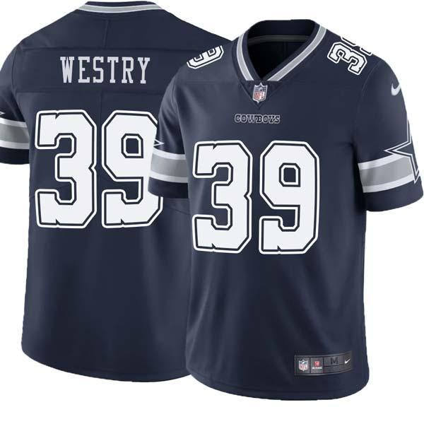 Navy Chris Westry Cowboys #39 Stitched American Football Jersey Custom Sewn-on Patches Mens Womens Youth