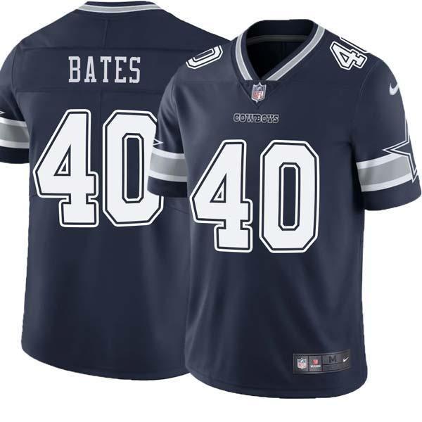 Navy Bill Bates Cowboys #40 Stitched American Football Jersey Custom Sewn-on Patches Mens Womens Youth
