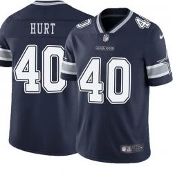 Navy Eric Hurt Cowboys #40 Stitched American Football Jersey Custom Sewn-on Patches Mens Womens Youth
