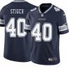 Navy Jim Stiger Cowboys #40 Stitched American Football Jersey Custom Sewn-on Patches Mens Womens Youth