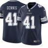 Navy Pat Dennis Cowboys #41 Stitched American Football Jersey Custom Sewn-on Patches Mens Womens Youth