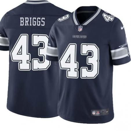 Navy Greg Briggs Cowboys #43 Stitched American Football Jersey Custom Sewn-on Patches Mens Womens Youth