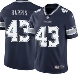 Navy Cliff Harris Cowboys #43 Stitched American Football Jersey Custom Sewn-on Patches Mens Womens Youth
