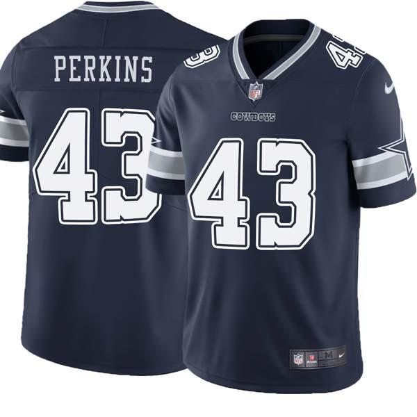 Navy Don Perkins Cowboys #43 Stitched American Football Jersey Custom Sewn-on Patches Mens Womens Youth