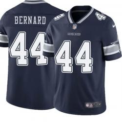 Navy Francis Bernard Cowboys #44 Stitched American Football Jersey Custom Sewn-on Patches Mens Womens Youth