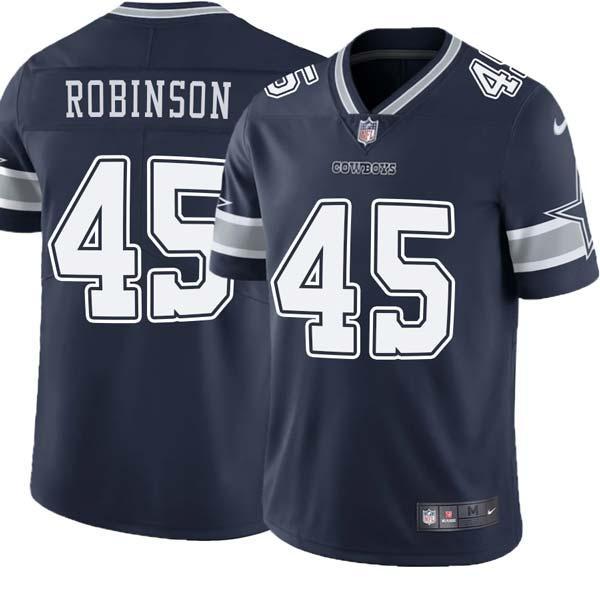 Navy Larry Robinson Cowboys #45 Stitched American Football Jersey Custom Sewn-on Patches Mens Womens Youth