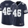 Navy Les Shy Cowboys #46 Stitched American Football Jersey Custom Sewn-on Patches Mens Womens Youth