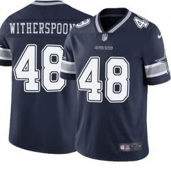 Navy Terry Witherspoon Cowboys #48 Stitched American Football Jersey Custom Sewn-on Patches Mens Womens Youth