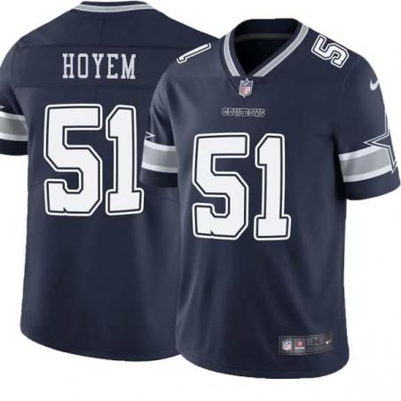 Navy Lynn Hoyem Cowboys #51 Stitched American Football Jersey Custom Sewn-on Patches Mens Womens Youth