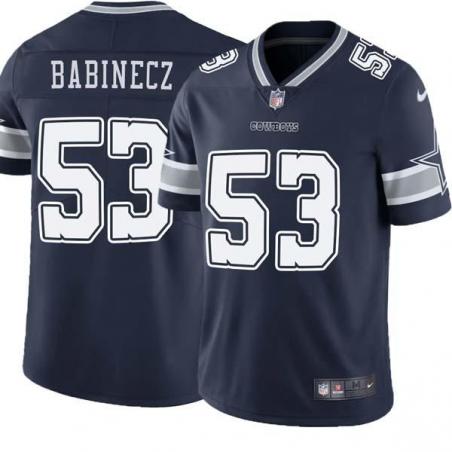 Navy John Babinecz Cowboys #53 Stitched American Football Jersey Custom Sewn-on Patches Mens Womens Youth
