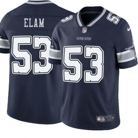 Navy Onzy Elam Cowboys #53 Stitched American Football Jersey Custom Sewn-on Patches Mens Womens Youth