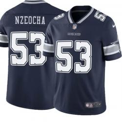 Navy Mark Nzeocha Cowboys #53 Stitched American Football Jersey Custom Sewn-on Patches Mens Womens Youth
